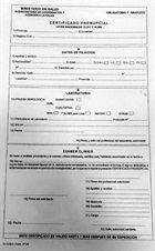 Certificado Prenupcial (otorgado por el Registro Civil)